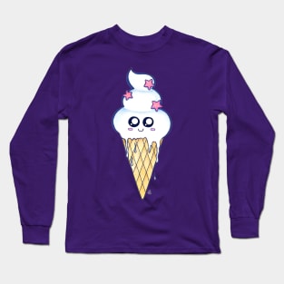 Melting - A Happy Cute Ice Cream Cone Long Sleeve T-Shirt